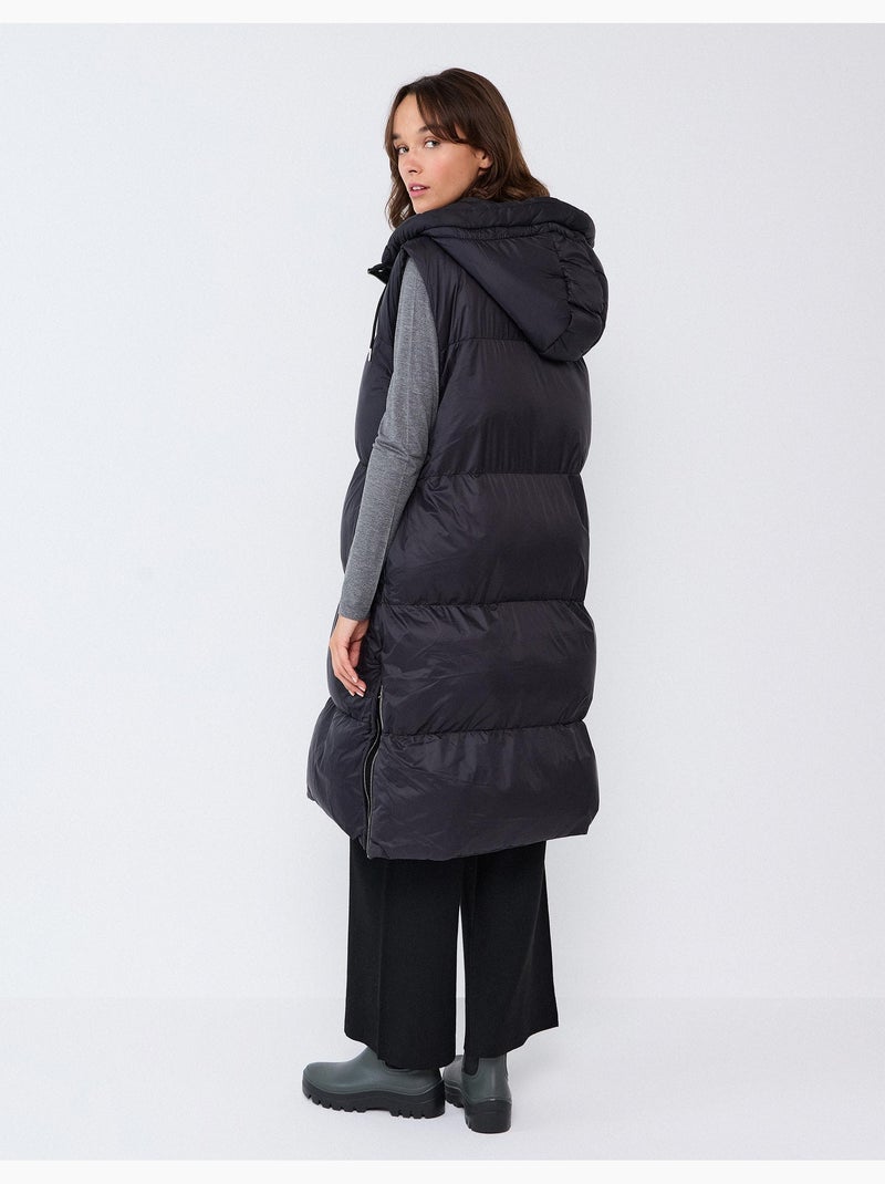 Chaleco acolchado con capucha, mo fashion Negro - Kiabi