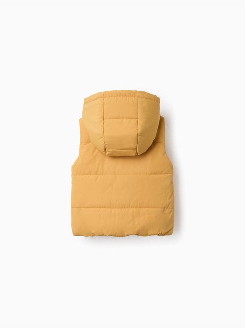 Chaleco acolchado con capucha y cremallera frontal - Kiabi