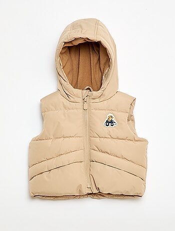 Chaleco acolchado con capucha y sin mangas