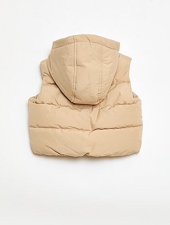 Chaleco acolchado con capucha y sin mangas