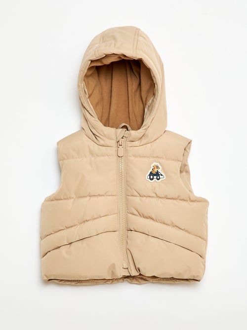Chaleco acolchado con capucha y sin mangas - Kiabi