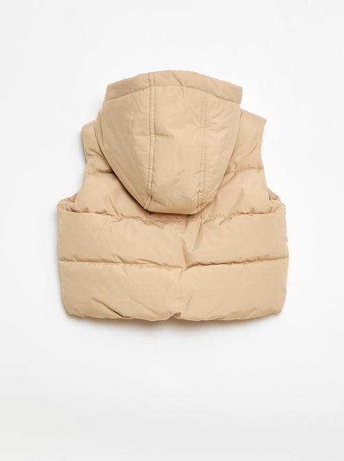 Chaleco acolchado con capucha y sin mangas - Kiabi