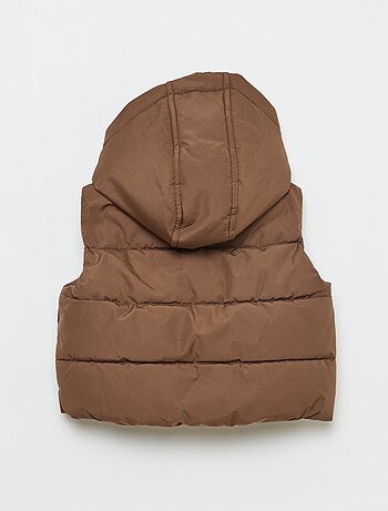 Chaleco acolchado con capucha y sin mangas