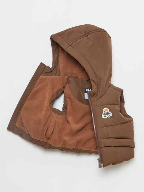Chaleco acolchado con capucha y sin mangas - Kiabi