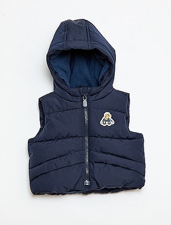 Chaleco acolchado con capucha y sin mangas