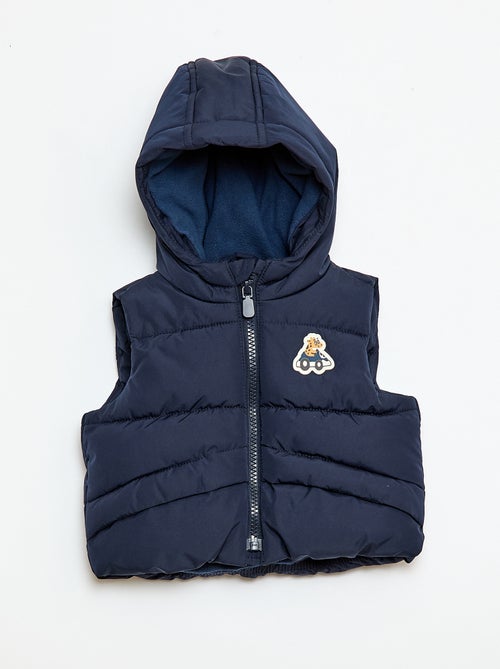 Chaleco acolchado con capucha y sin mangas - Kiabi