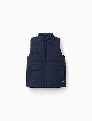 Chaleco acolchado con forro polar y bolsillos