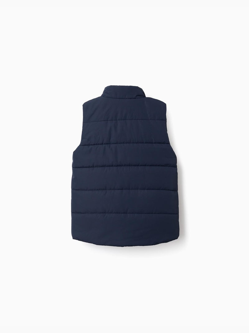 Chaleco acolchado con forro polar y bolsillos Azul oscuro - Kiabi