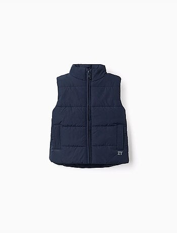 Chaleco acolchado con forro polar y bolsillos laterales