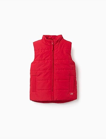 Chaleco acolchado con forro polar y bolsillos