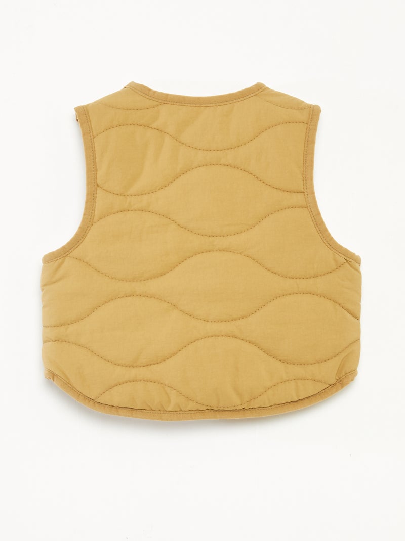 Chaleco acolchado con forro Verde - Kiabi