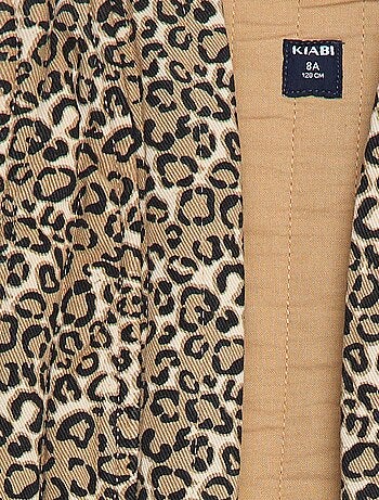 Chaleco acolchado de leopardo