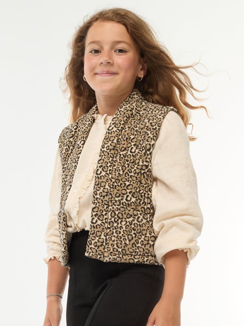 Chaleco acolchado de leopardo - Kiabi