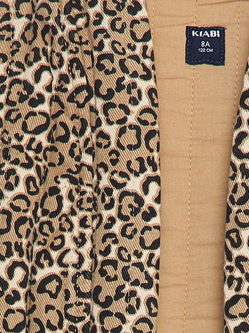 Chaleco acolchado de leopardo Beige - Kiabi
