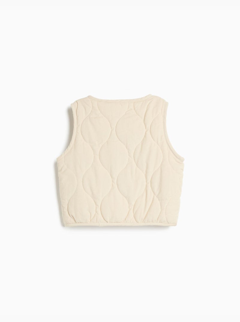 Chaleco acolchado de pana, mo fashion Beige - Kiabi