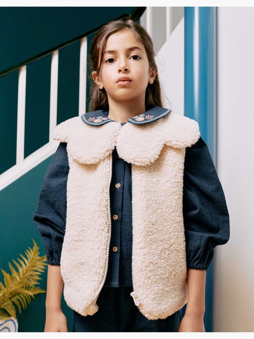 Chaleco acolchado de sherpa con maxi cuello - Kiabi