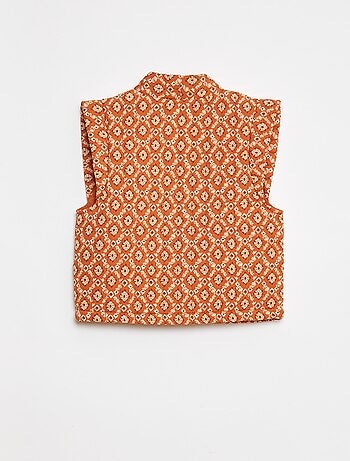 Chaleco acolchado estampado