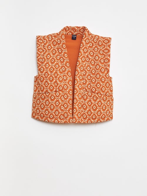 Chaleco acolchado estampado - Kiabi