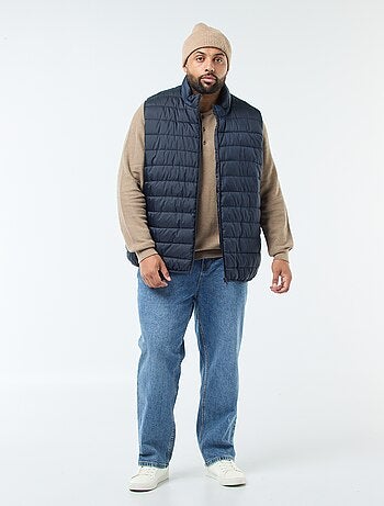 Chaleco acolchado ligero sin mangas con cuello alto