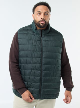 Chaleco acolchado ligero sin mangas con cuello alto