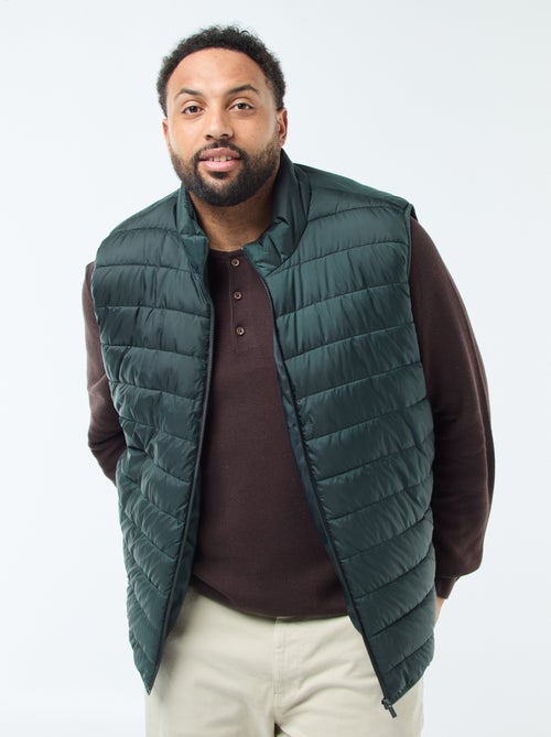 Chaleco acolchado ligero sin mangas con cuello alto - Kiabi