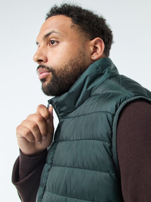 Chaleco acolchado ligero sin mangas con cuello alto - Kiabi