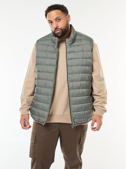 Chaleco acolchado ligero sin mangas con cuello alto - Kiabi
