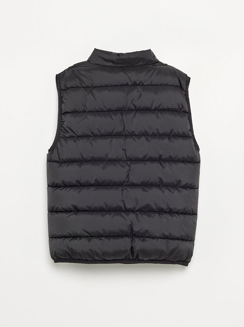 Chaleco acolchado ligero sin mangas Negro - Kiabi