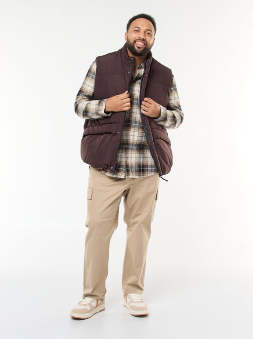 Chaleco acolchado repelente al agua liso - Kiabi