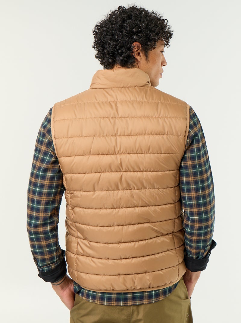 Chaleco acolchado repelente al agua sin mangas Beige - Kiabi