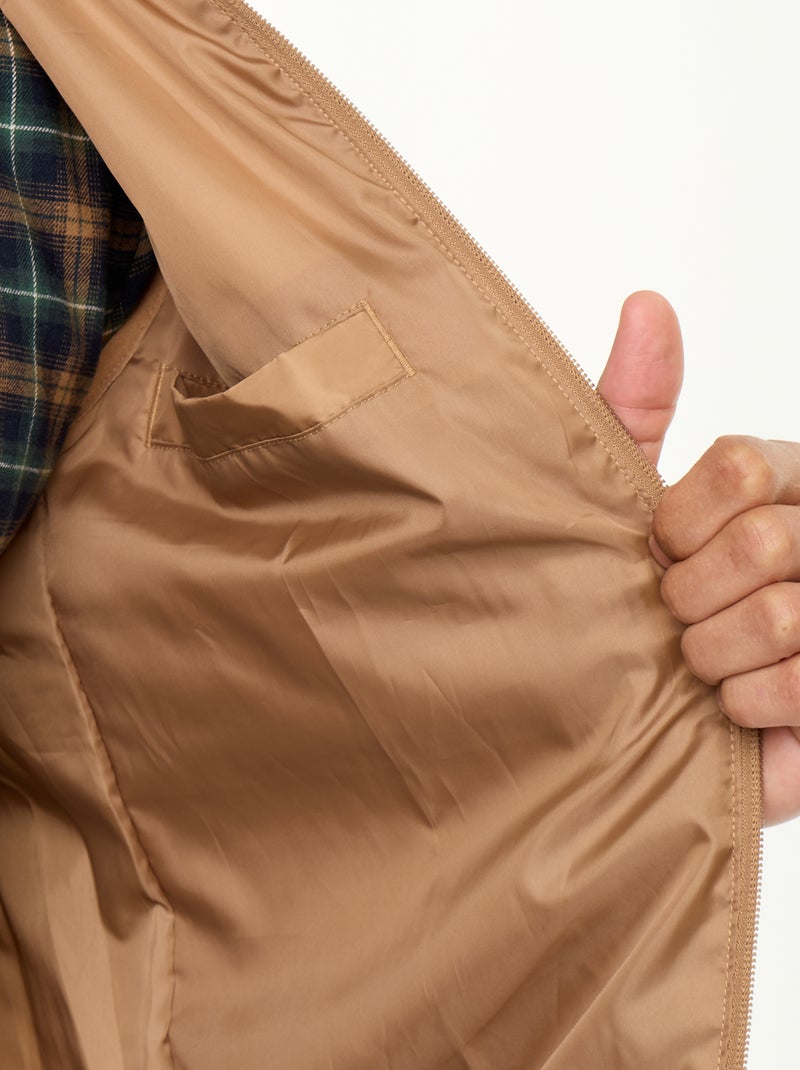 Chaleco acolchado repelente al agua sin mangas Beige - Kiabi