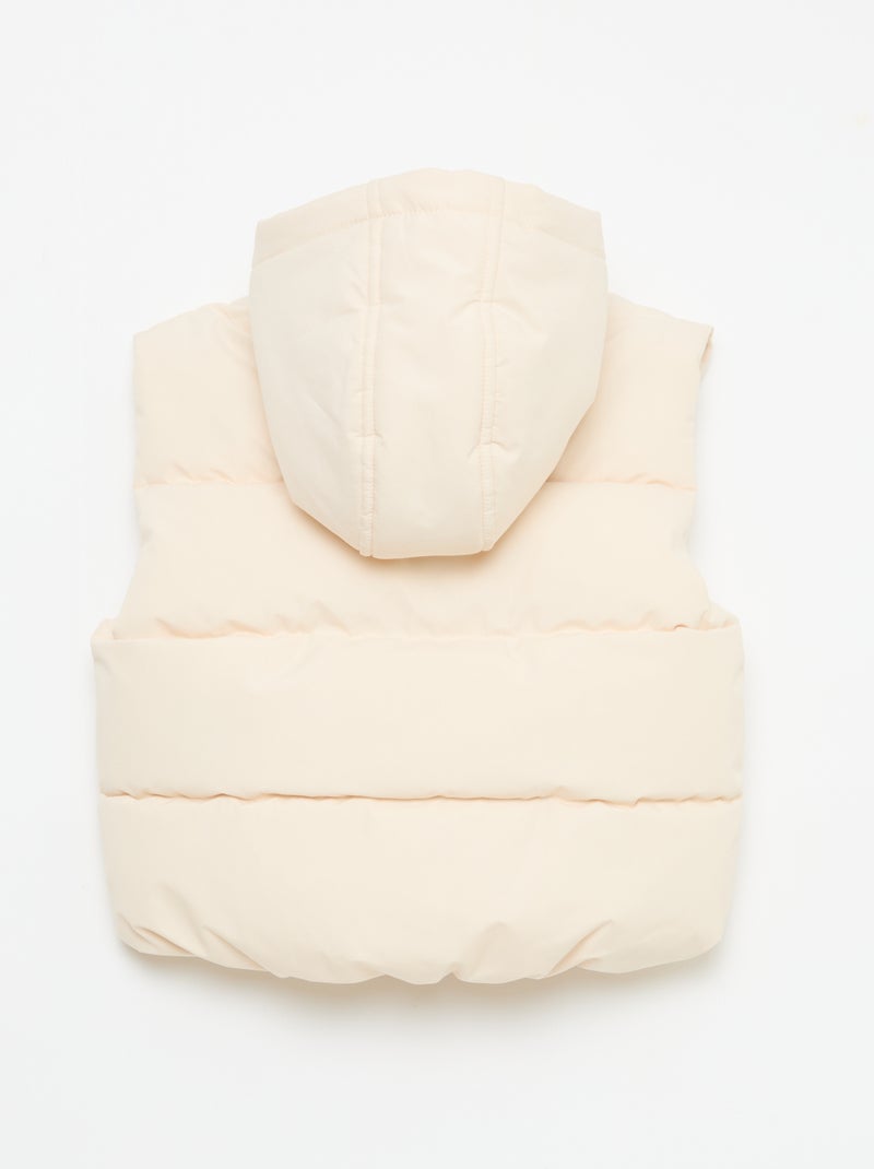 Chaleco acolchado sin mangas Beige - Kiabi