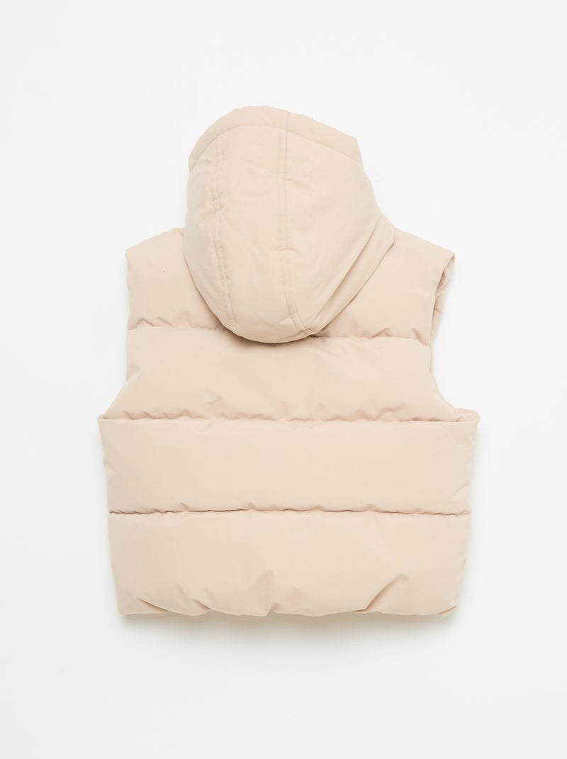 Chaleco acolchado sin mangas Beige - Kiabi