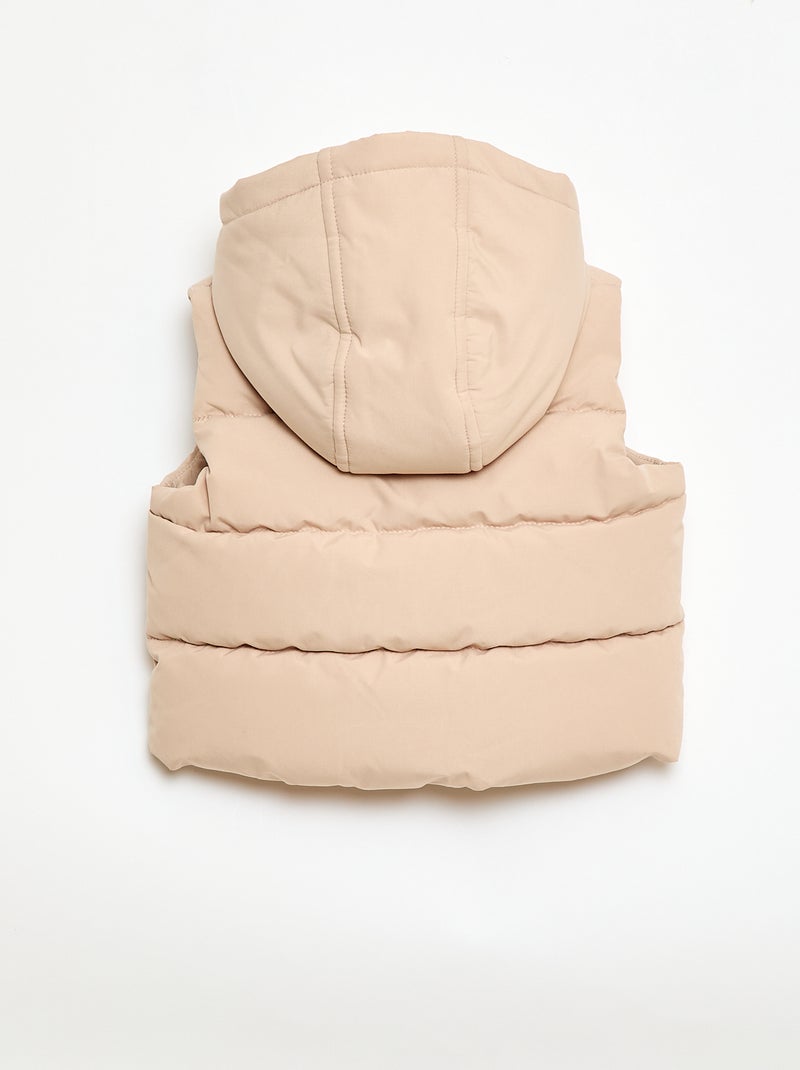 Chaleco acolchado sin mangas Beige - Kiabi