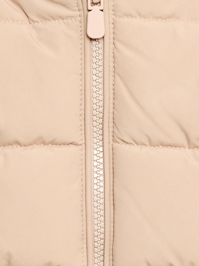 Chaleco acolchado sin mangas Beige - Kiabi