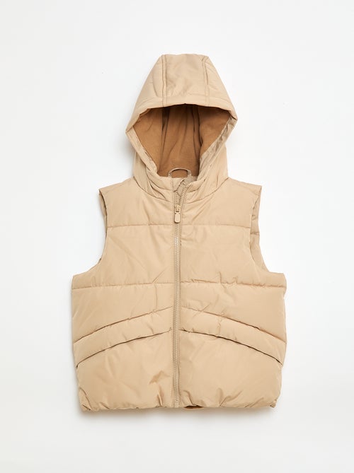 Chaleco acolchado sin mangas con capucha - Kiabi
