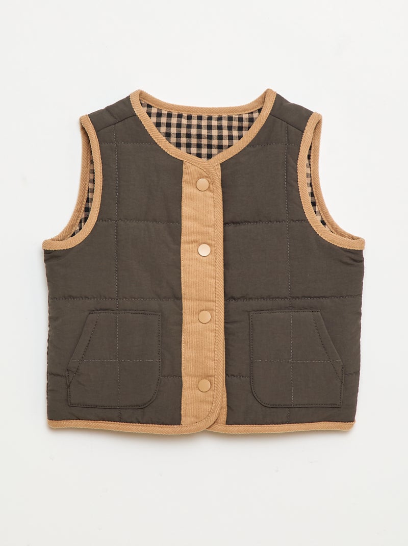 Chaleco acolchado sin mangas Negro - Kiabi