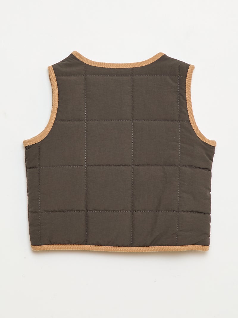 Chaleco acolchado sin mangas Negro - Kiabi
