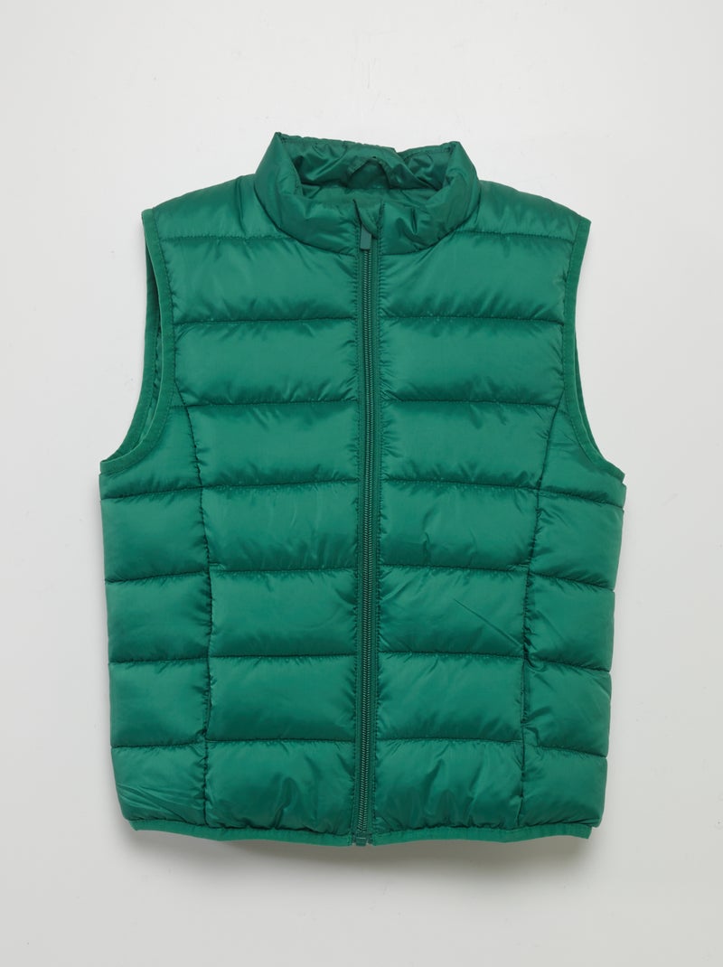 Chaleco anorak acolchado con cuello alto VERDE - Kiabi