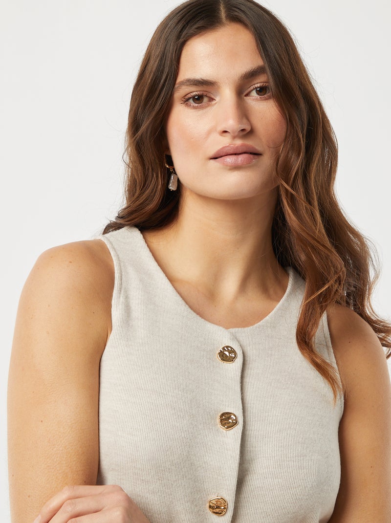 Chaleco Beige - Kiabi