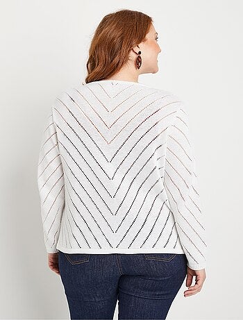 Chaleco bolero de algodón fino calado - Afibel