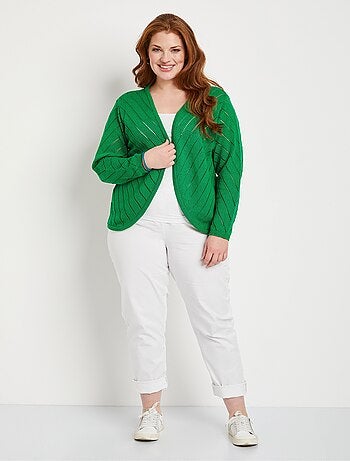 Chaleco bolero de algodón fino calado - Afibel