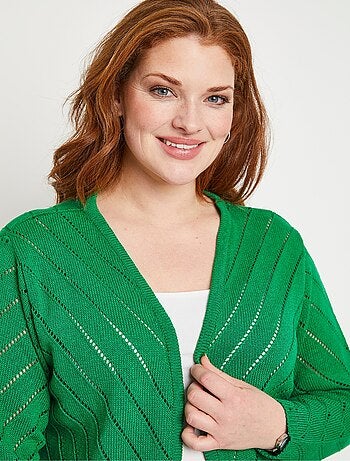 Chaleco bolero de algodón fino calado - Afibel