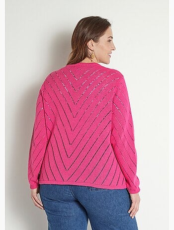 Chaleco bolero de algodón fino calado - Afibel