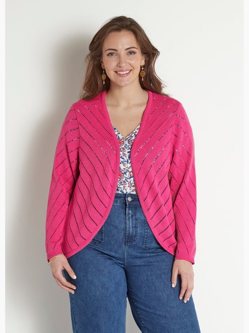 Chaleco bolero de algodón fino calado - Afibel - Kiabi