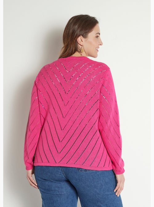 Chaleco bolero de algodón fino calado - Afibel - Kiabi