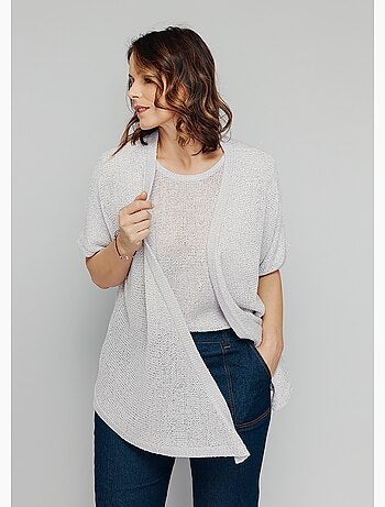 Chaleco bolero de punto brillante - Afibel