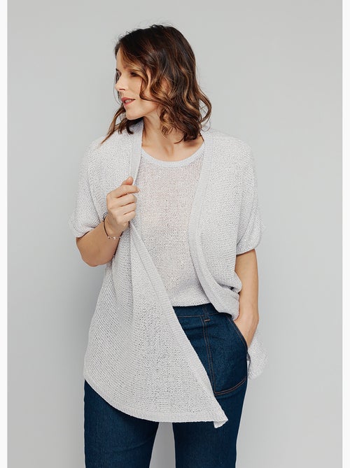 Chaleco bolero de punto brillante - Afibel - Kiabi