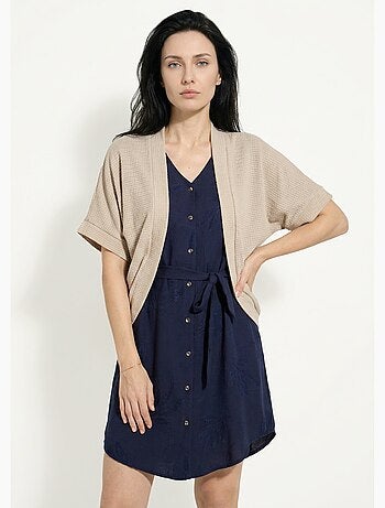 Chaleco bolero de punto gofre - Afibel