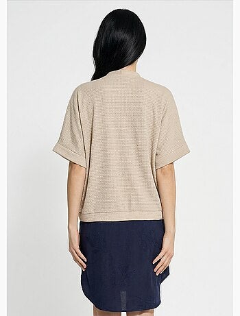 Chaleco bolero de punto gofre - Afibel